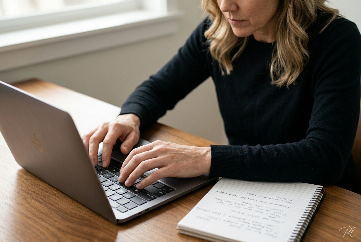 Recurring blog character in a teaching scene